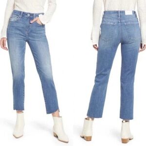 Pistola Monroe High Rise Slim Cigarette Cropped Jeans Summit Blue Size 29